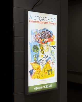 A Decade of Counterproof Press sign
